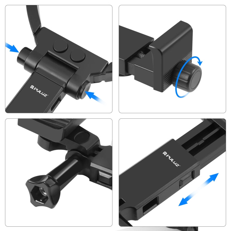PULUZ Lazy Adjustable Neck Bracket for GoPro Action Camera Smartphones (Black) - Holder by PULUZ | Online Shopping South Africa | PMC TechLife | Buy Now Pay Later Mobicred
