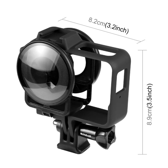PULUZ Plastic Frame Case with Lens Guard for Insta360 One RS 360 Edition(Black)