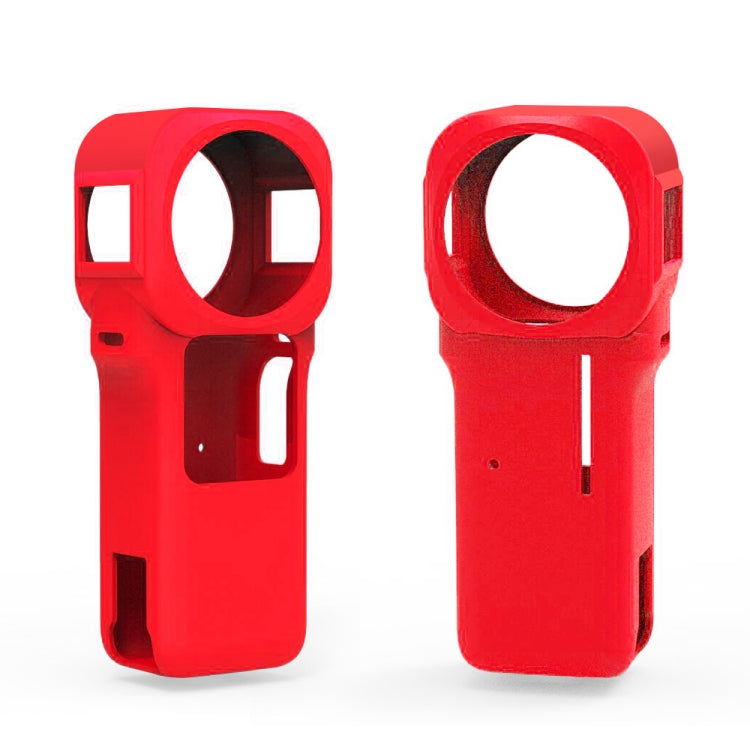 PULUZ Silicone Protective Case with Lens Cover for Insta360 One RS 1-Inch 360 Edition(Red) - Case & Bags by PULUZ | Online Shopping South Africa | PMC TechLife | Buy Now Pay Later Mobicred
