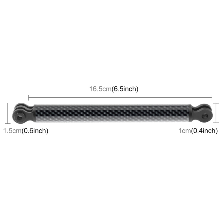 PULUZ 165mm Aluminum Alloy Carbon Fiber Floating Buoyancy Selfie-stick Extension Arm Rods for GoPro, Insta360, DJI and Other Action Cameras - Floating Grip & Ball by PULUZ | Online Shopping South Africa | PMC Jewellery | Buy Now Pay Later Mobicred
