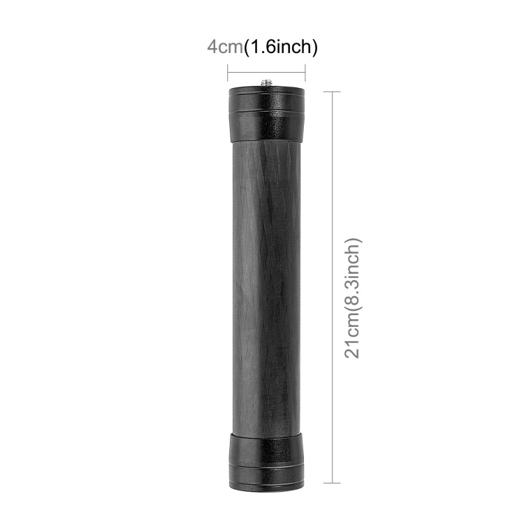PULUZ 21cm Carbon Fiber Extension Monopod Stick for DJI / MOZA / Feiyu V2 / Zhiyun G5 Gimbal(Black) - Others by PMC TechLife | Online Shopping South Africa | PMC TechLife | Buy Now Pay Later Mobicred