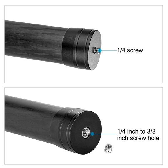 PULUZ 21cm Carbon Fiber Extension Monopod Stick for DJI / MOZA / Feiyu V2 / Zhiyun G5 Gimbal(Black)