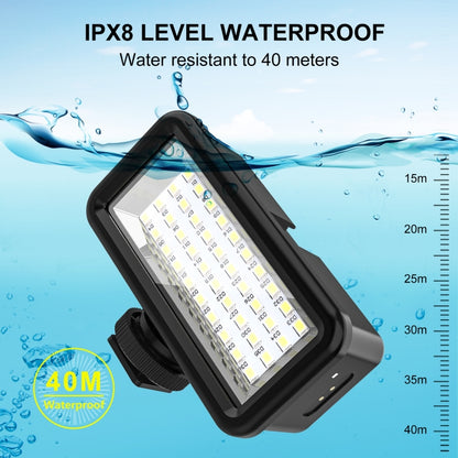 PULUZ 40 LEDs 40m Diving Waterproof Fill Light Camera Video Photo Studio Light (Black) - free shipping - PMC Jewellery - Order now!