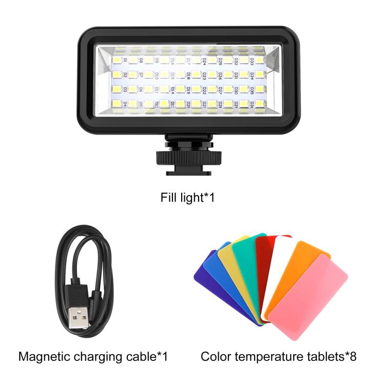 PULUZ 40 LEDs 40m Diving Waterproof Fill Light Camera Video Photo Studio Light (Black) - free shipping - PMC Jewellery - Order now!