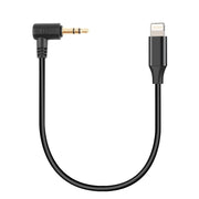 PULUZ 3.5mm TRS Male to 8 Pin Male Live Microphone Audio Adapter Cable for PU3153 / PU3154 (Black)