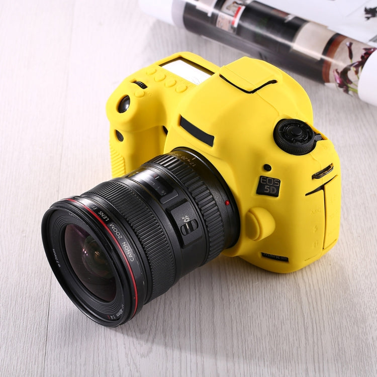 PULUZ Soft Silicone Protective Case for Canon EOS 5D Mark III / 5D3(Yellow) - Protective Case by PULUZ | Online Shopping South Africa | PMC TechLife | Buy Now Pay Later Mobicred