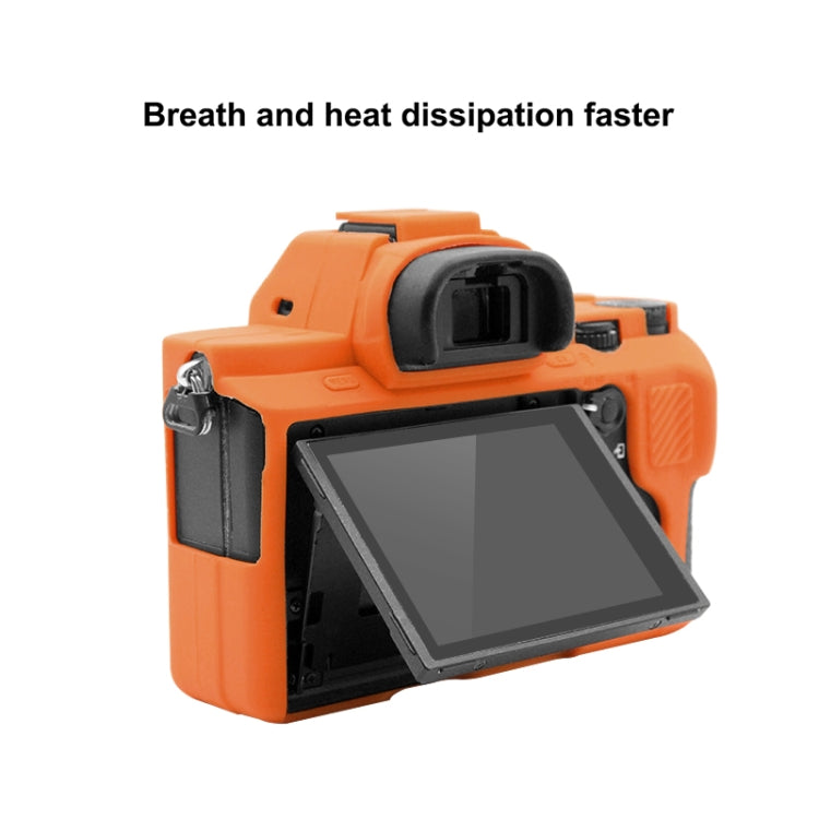 PULUZ Soft Silicone Protective Case for Sony ILCE-7MII / 7SMII / 7RMII(Orange) - free shipping - PMC TechLife - Order now!