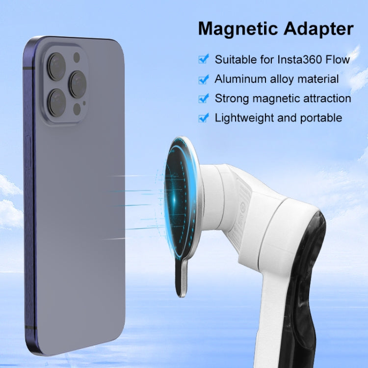PULUZ For Insta360 FLow Gimbal Magnetic MagSafe Adapter Phone Holder (Silver) - free shipping - PMC TechLife - Order now!