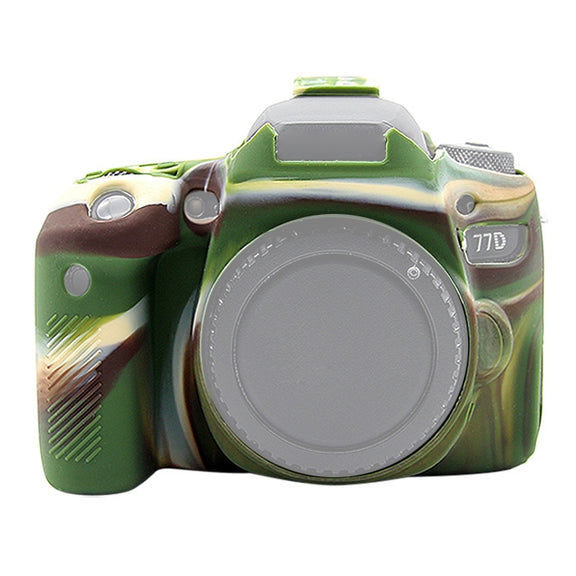 PULUZ Soft Silicone Protective Case for Canon EOS 77D(Camouflage)
