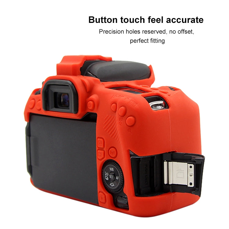 PULUZ Soft Silicone Protective Case for Canon EOS 77D(Red) - free shipping - PMC TechLife - Order now!