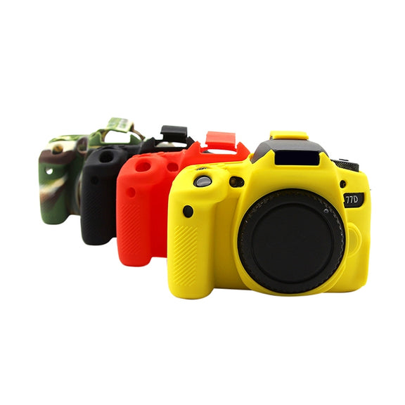 PULUZ Soft Silicone Protective Case for Canon EOS 77D(Camouflage)