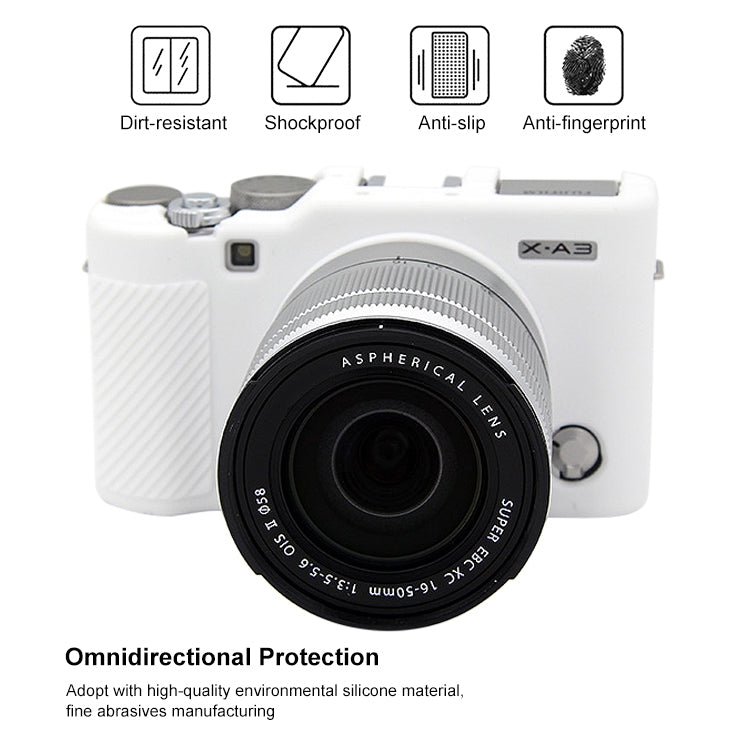 PULUZ Soft Silicone Protective Case for FUJIFILM X-A3 / X-A10(White) - Protective Case by PULUZ | Online Shopping South Africa | PMC TechLife | Buy Now Pay Later Mobicred