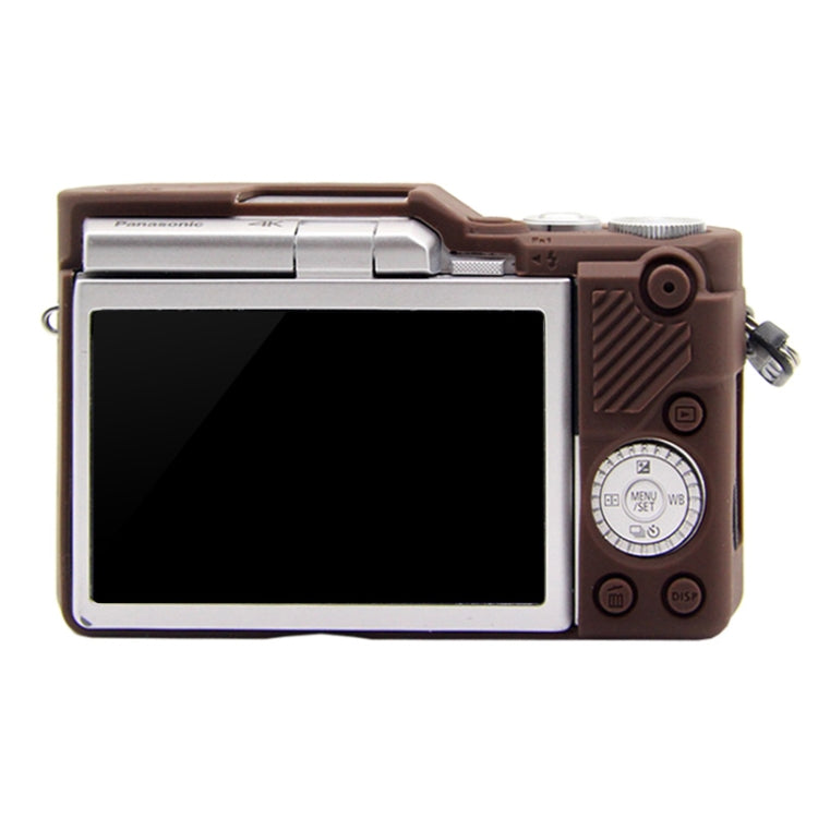 PULUZ Soft Silicone Protective Case for Panasonic Lumix GF10(Coffee) - Protective Case by PULUZ | Online Shopping South Africa | PMC TechLife | Buy Now Pay Later Mobicred