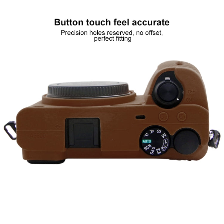 PULUZ Soft Silicone Protective Case for Sony A6600 / ILCE-6600(Coffee) - Protective Case by PULUZ | Online Shopping South Africa | PMC TechLife | Buy Now Pay Later Mobicred