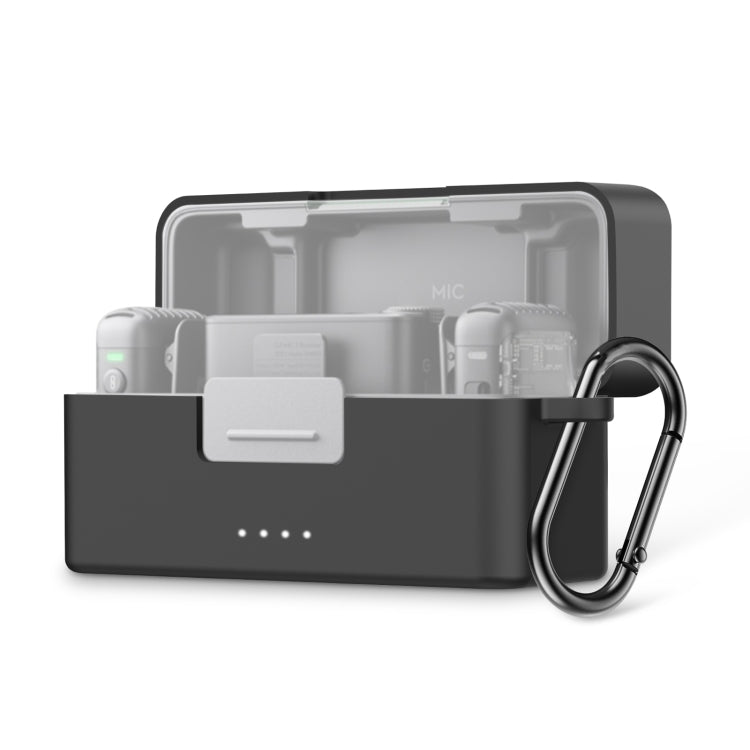For DJI Mic 2 PULUZ Charging Case Silicone Scratch-proof Protective Cover (Black) - free shipping - PMC Jewellery - Order now!