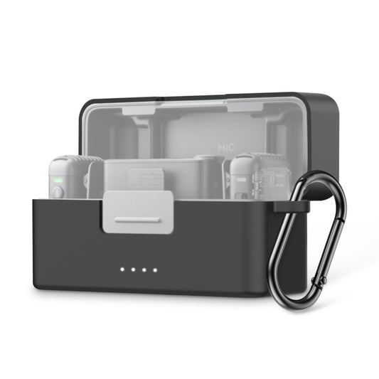For DJI Mic 2 PULUZ Charging Case Silicone Scratch-proof Protective Cover (Black) - free shipping - PMC Jewellery - Order now!