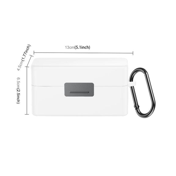 For DJI Mic 2 PULUZ Charging Case Silicone Scratch-proof Protective Cover (White)