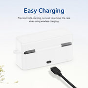 For DJI Mic 2 PULUZ Charging Case Silicone Scratch-proof Protective Cover (White)