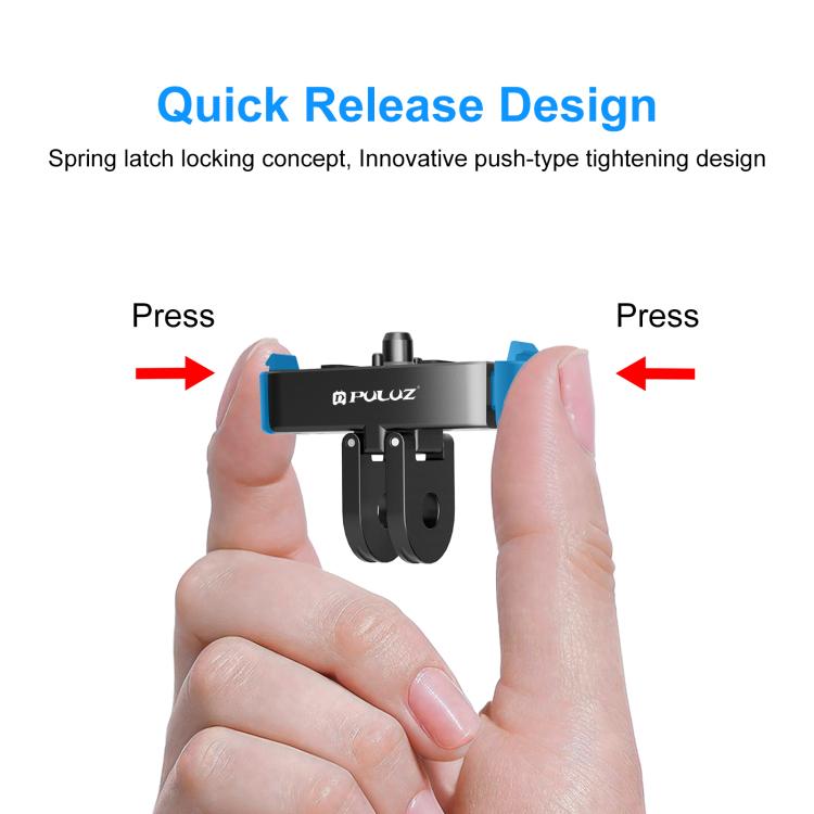 For GoPro HERO13 Black PULUZ Magnetic Quick Release Metal Base (Black) - free shipping - PMC TechLife - Order now!