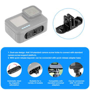 PULUZ Quick Release Magnetic Folding Base Adapter for GoPro HERO12 Black /11 Black /11 Black mini /10 Black /9 Black /8 Black / Max (Black)