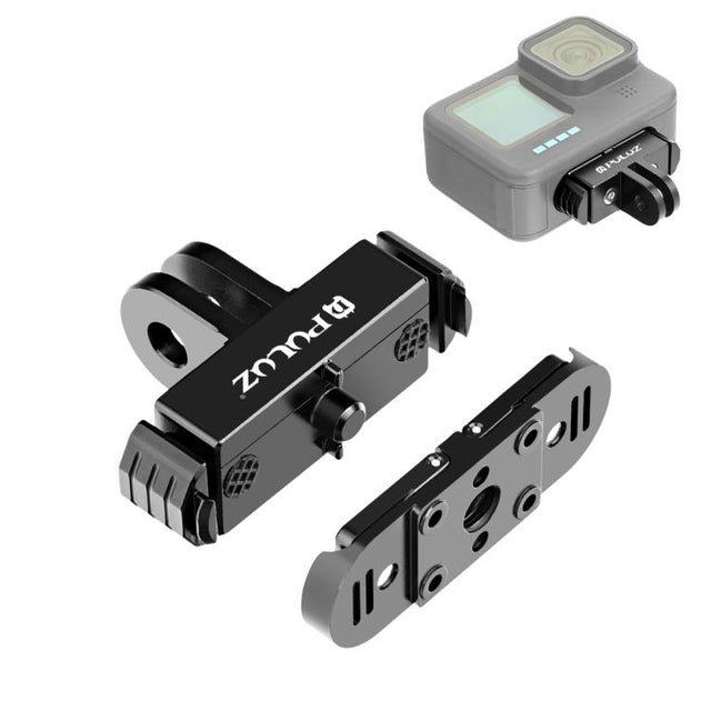 PULUZ Quick Release Magnetic Folding Finger Base Mount for GoPro HERO12 Black /11 Black /11 Black mini /10 Black /9 Black /8 Black / Max (Black)