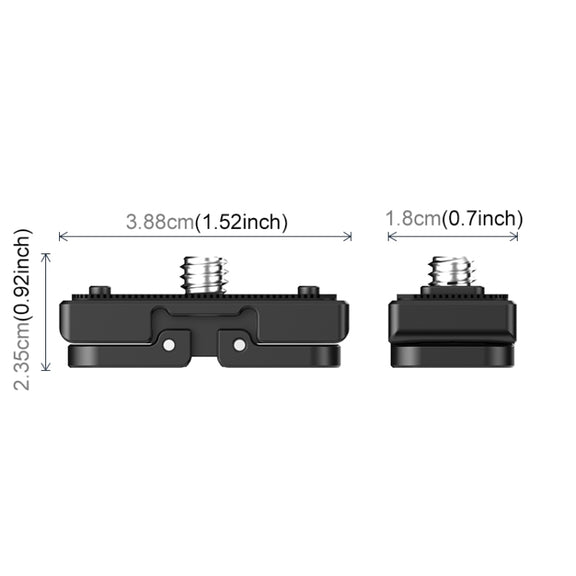 For Insta360 X5 / X4 / X3 PULUZ Quick Release 1 /4 inch Folding Base (Black)