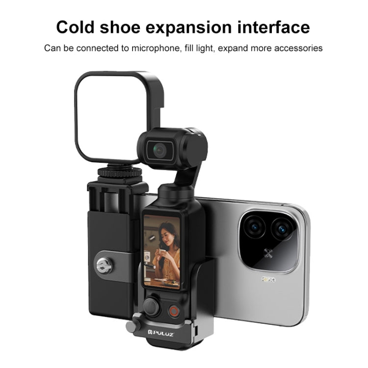 For DJI OSMO Pocket 3 PULUZ Protective Frame Expansion Phone Clamp Adapter Bracket (Black) - free shipping - PMC Jewellery - Order now!