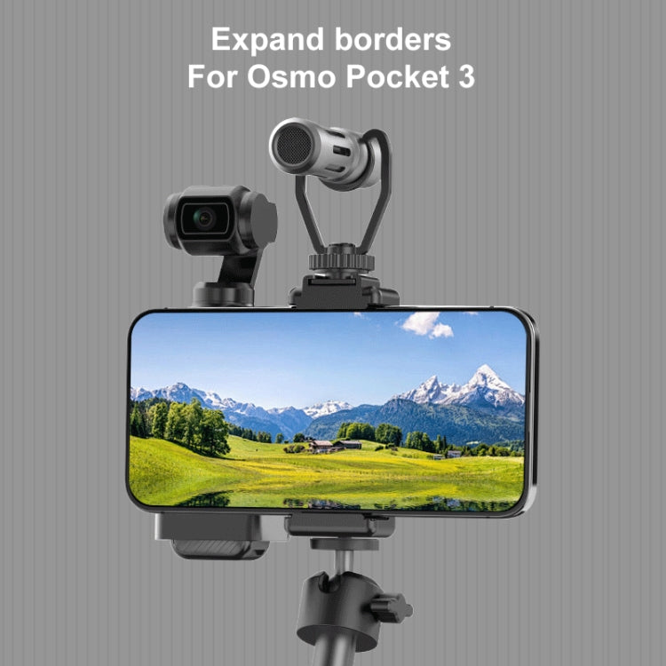 For DJI OSMO Pocket 3 PULUZ Protective Frame Expansion Phone Clamp Adapter Bracket (Black) - free shipping - PMC Jewellery - Order now!