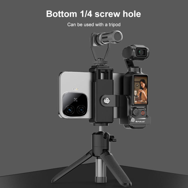 For DJI OSMO Pocket 3 PULUZ Protective Frame Expansion Phone Clamp Adapter Bracket (Black) - free shipping - PMC Jewellery - Order now!