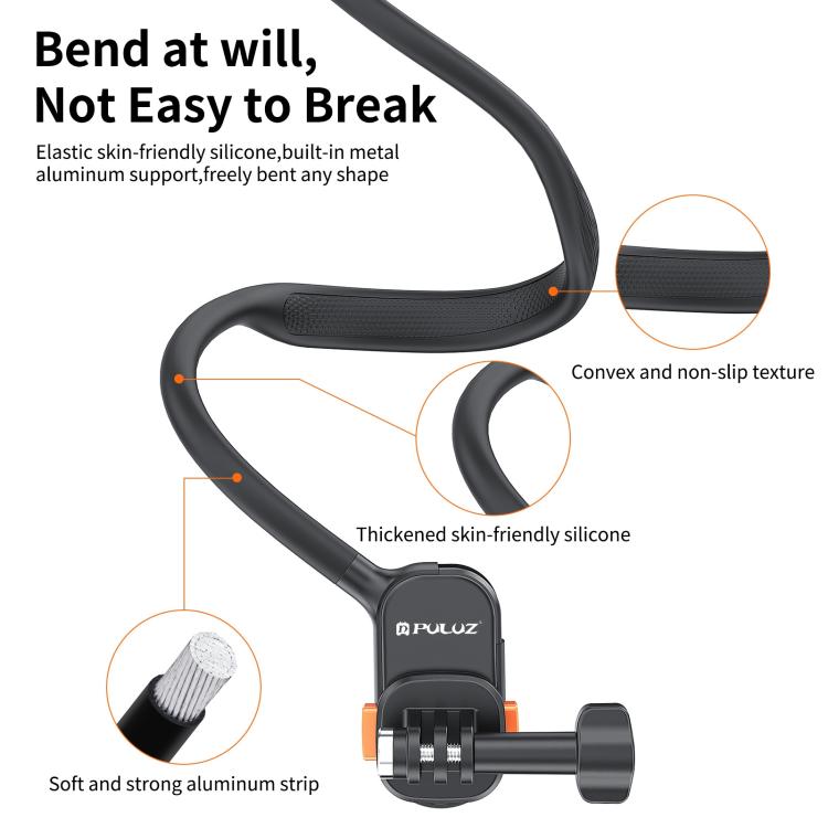 PULUZ Lazy Neck Bracket Magnetic Quick Release POV View Mount (Black) - free shipping - PMC TechLife - Order now!