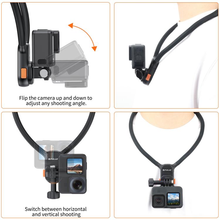 PULUZ Lazy Neck Bracket Magnetic Quick Release POV View Mount (Black) - free shipping - PMC TechLife - Order now!