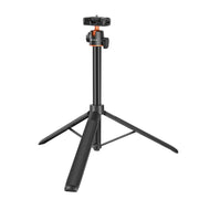 PULUZ 1.4m Phone Selfie Stick Tripod Vlog Live Streaming Holder with Phone Clip (Black)