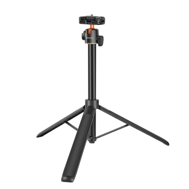 PULUZ 1.4m Phone Selfie Stick Tripod Vlog Live Streaming Holder with Phone Clip (Black)