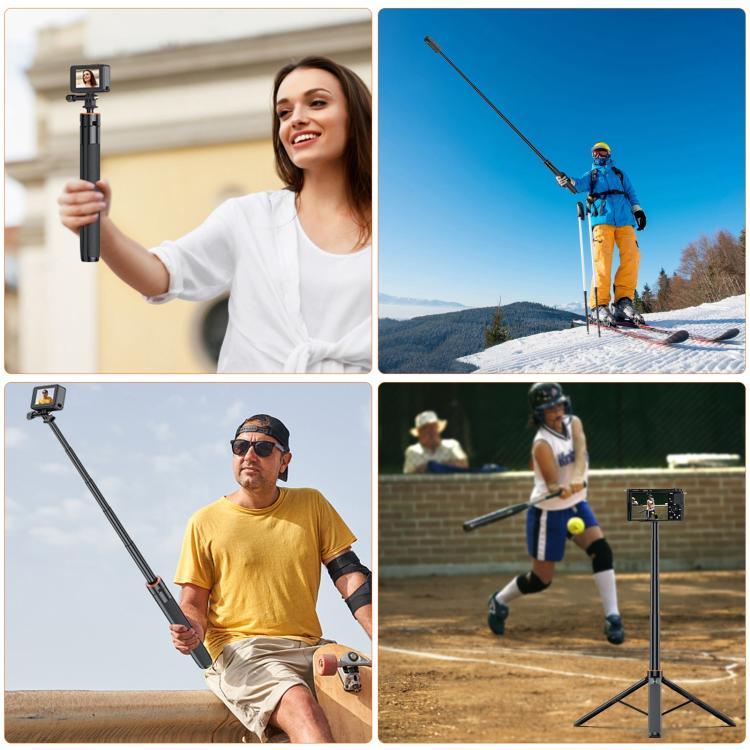 PULUZ 1.4m Action Camera Selfie Stick Tripod Vlog Live Streaming Holder (Black) - free shipping - PMC TechLife - Order now!
