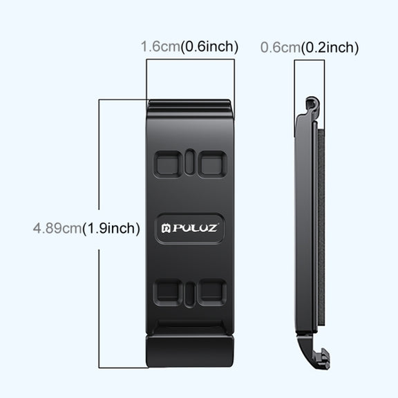 PULUZ Aluminum Alloy Vertical Shooting Magnetic Quick-release Battery Side Interface Cover for Insta360 Ace Pro 2 (Black)
