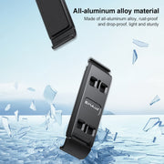 PULUZ Aluminum Alloy Vertical Shooting Magnetic Quick-release Battery Side Interface Cover for Insta360 Ace Pro 2 (Black)