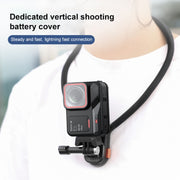 PULUZ Aluminum Alloy Vertical Shooting Magnetic Quick-release Battery Side Interface Cover for Insta360 Ace Pro 2 (Black)