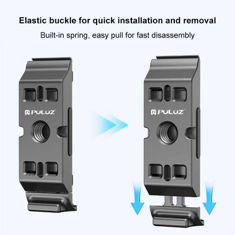 PULUZ ACE / AC Aluminum Alloy Vertical Shooting Magnetic Quick-release Battery Side Interface Cover for Insta360 Ace Pro 2 (Black) - Others by PULUZ | Online Shopping South Africa | PMc TechLife | Buy Now Pay Later Mobicred