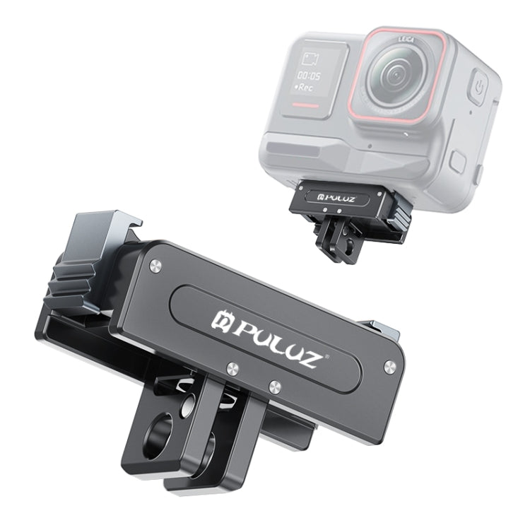 For DJI Osmo Action 5 Pro / 4 / 3 / Osmo 360 PULUZ Magnetic Quick Release Metal Base (Black) - free shipping - PMC Jewellery - Order now!