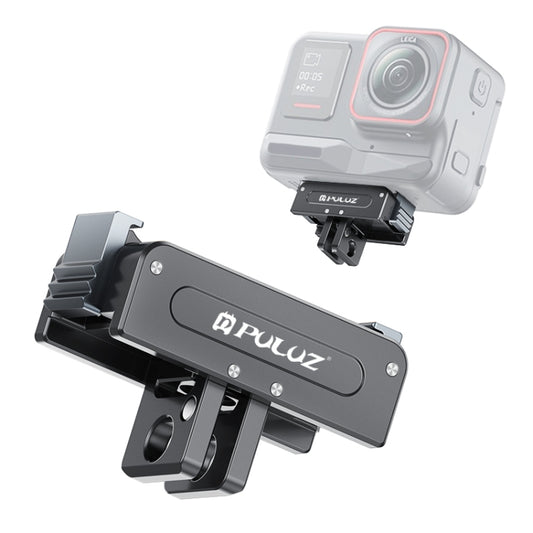 For DJI Osmo Action 5 Pro / 4 / 3 / Osmo 360 PULUZ Magnetic Quick Release Metal Base (Black) - free shipping - PMC Jewellery - Order now!