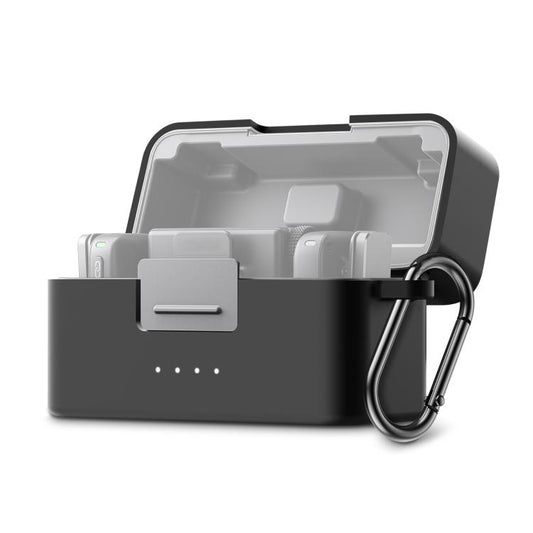 For DJI Mic Mini PULUZ Charging Case Silicone Scratch-proof Protective Cover (Black) - free shipping - PMC Jewellery - Order now!