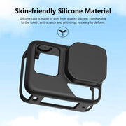 For Insta360 Ace Pro 2 PULUZ Body Silicone Protective Case with Lens Cap & Strap (Black)