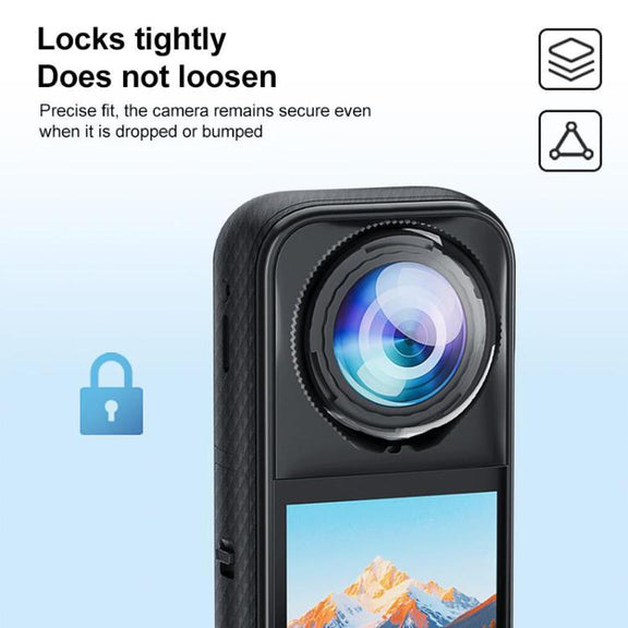 For Insta360 X5 PULUZ Rotating Optical Tempered Glass Lens Guard Protective Cover (Transparent)