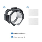 For Insta360 X5 PULUZ Snap-on Optical Tempered Glass Lens Guard Protective Cover (Transparent)