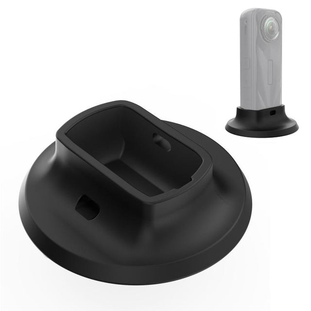 For Insta360 X5 PULUZ Silicone Dock Desktop Adhesive Base Bracket (Black)