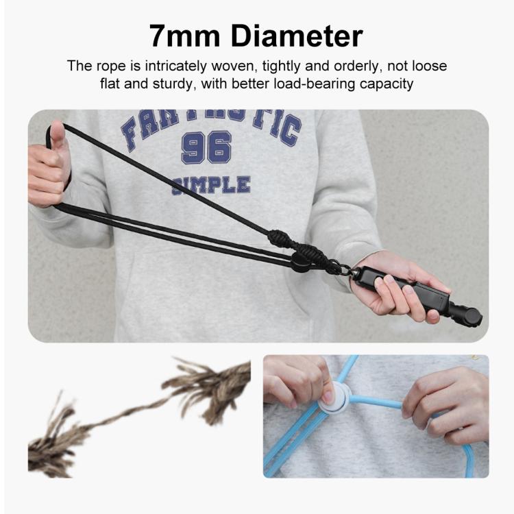 PULUZ Sports Camera Lanyard Long Adjustable Anti-lost Rope for DJI OSMO Pocket 3 / Insta360 X5 (Black) - free shipping - PMC Jewellery - Order now!