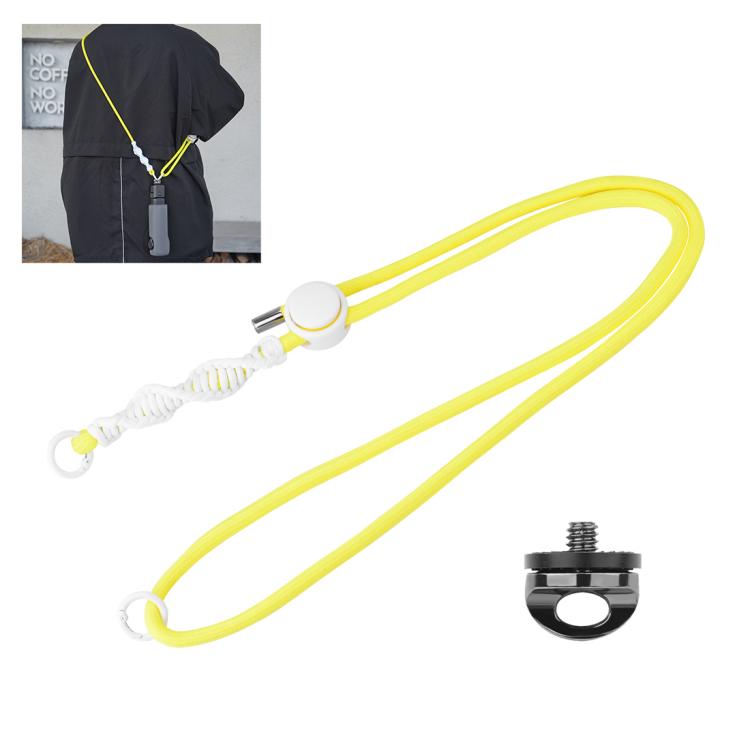 PULUZ Sports Camera Lanyard Long Adjustable Anti-lost Rope for DJI OSMO Pocket 3 / Insta360 X5 (Yellow) - free shipping - PMC TechLife - Order now!