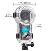 For Insta360 X5 PULUZ 60m Water-resistant Sealed Diving Case (Transparent)