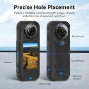 For Insta360 X5 PULUZ Silicone Protective Case with Lens Cover (Black)