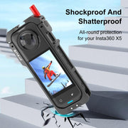 For Insta360 X5 PULUZ Metal Protective Cage Rig Housing Frame with Lens Cover (Black)
